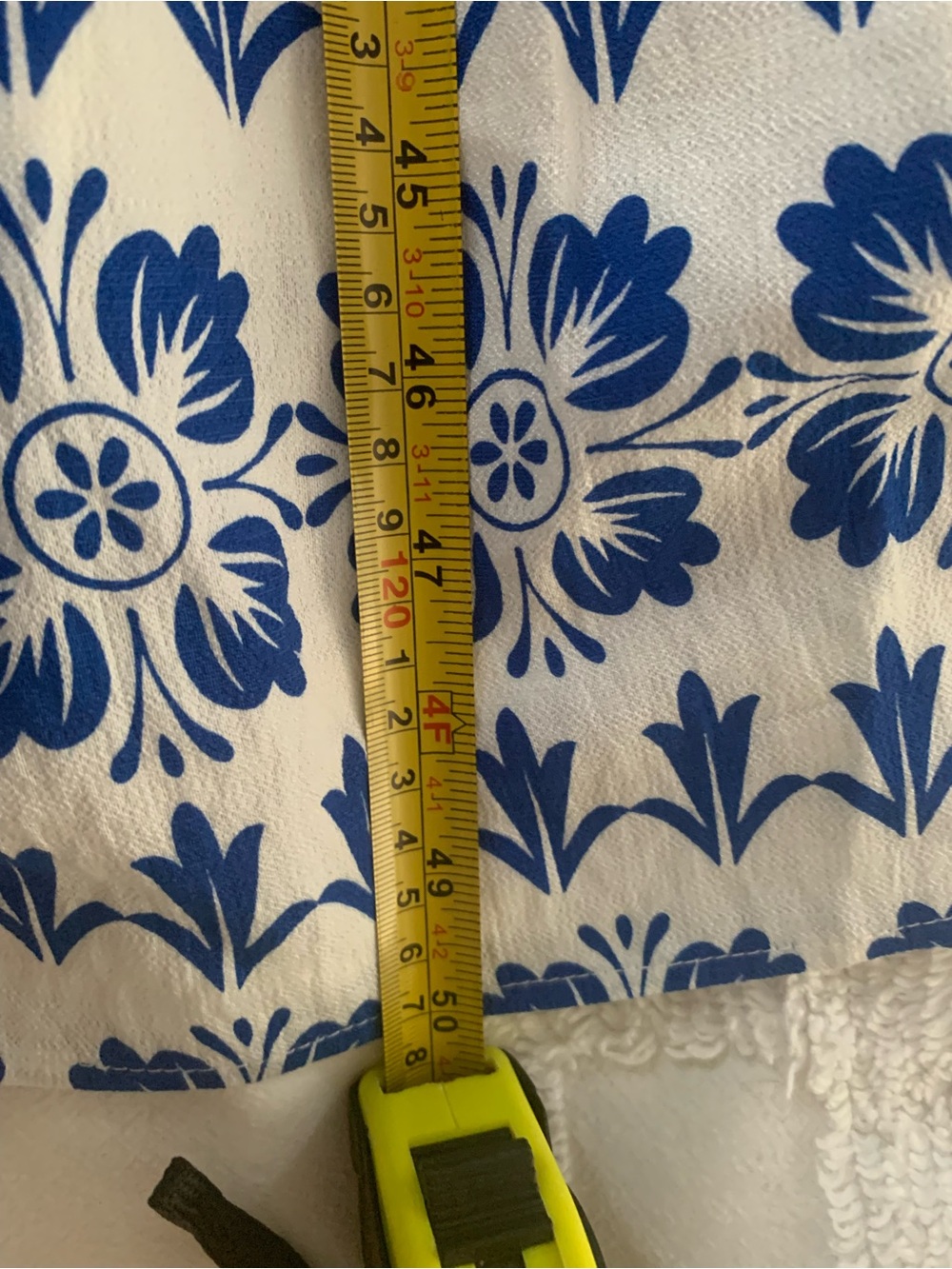 NWT Sam Edelman Dress: White, Blue Print, Button Close, V-Neck, Elastic Waist 12 - Picture 12 of 16